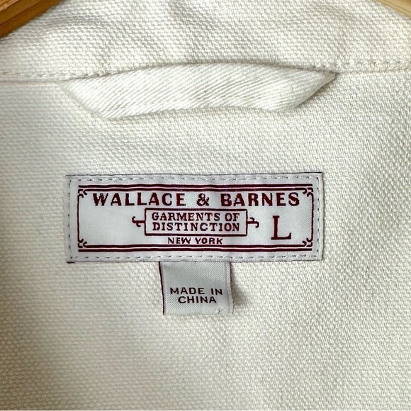 J. Crew Wallace & Barnes Duck Canvas Utility Chore Jacket Size Large Off White - Picture 4 of 15